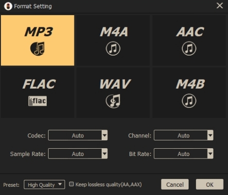 select output format