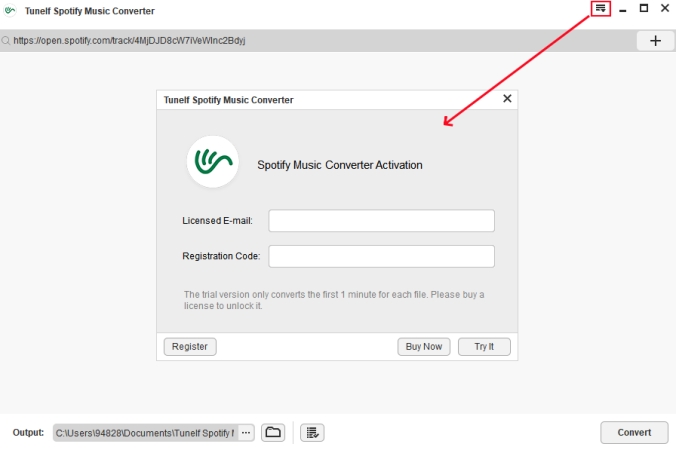 register spotify converter