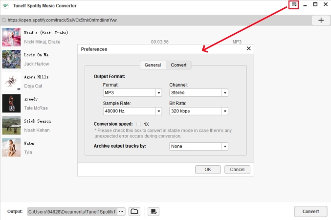 select output format