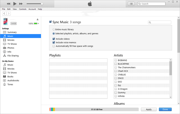 transfer music to ipod from itunes