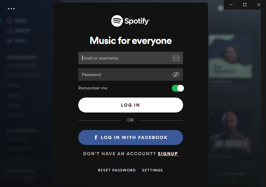 spotify sign in