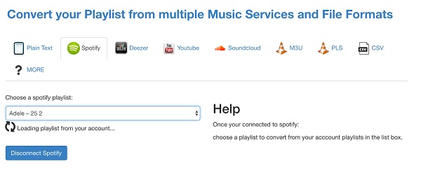 convert spotify to mp3 with Playlist-converter.net