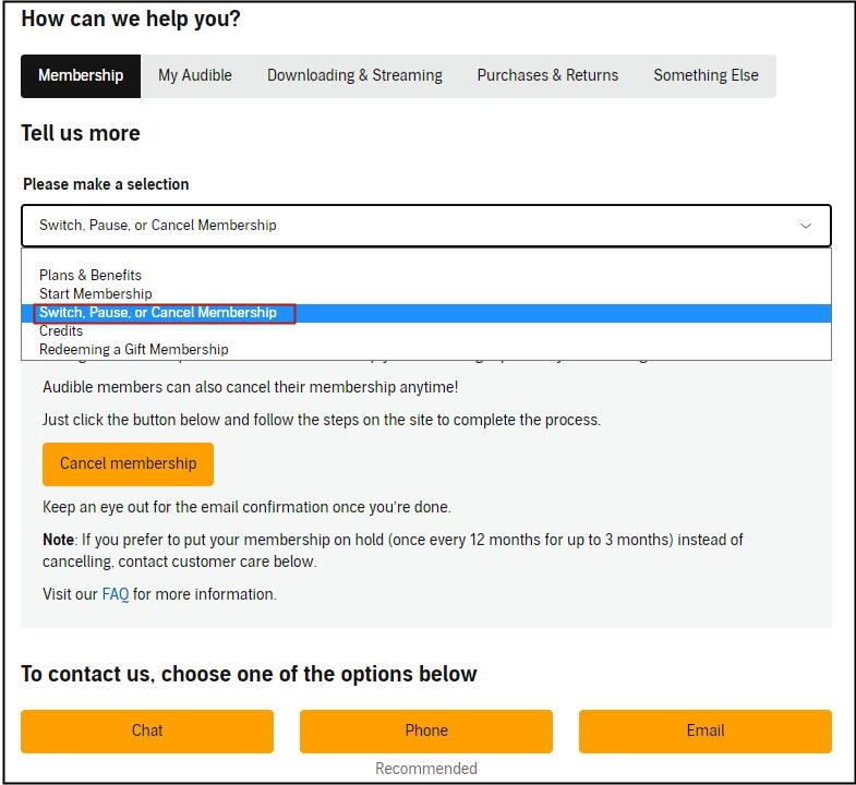 How to Put Audible on Hold/Cancel It 2024