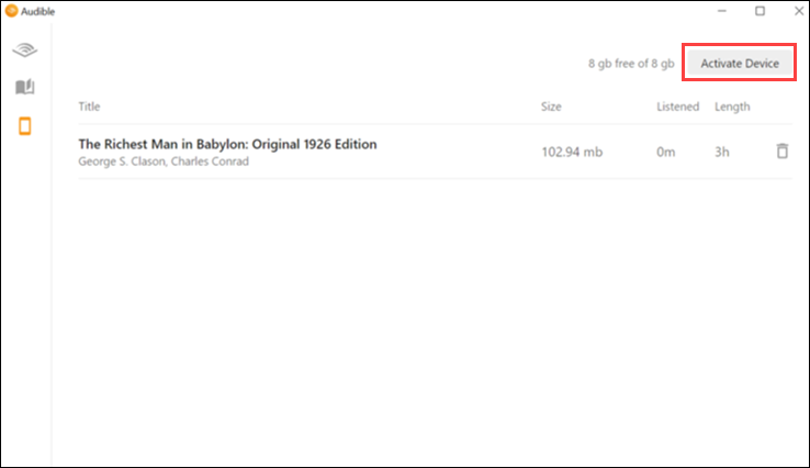 añadir nuevo dispositivo a audible manager