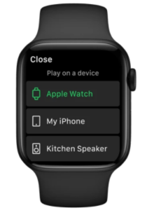 can music play from apple watch 3