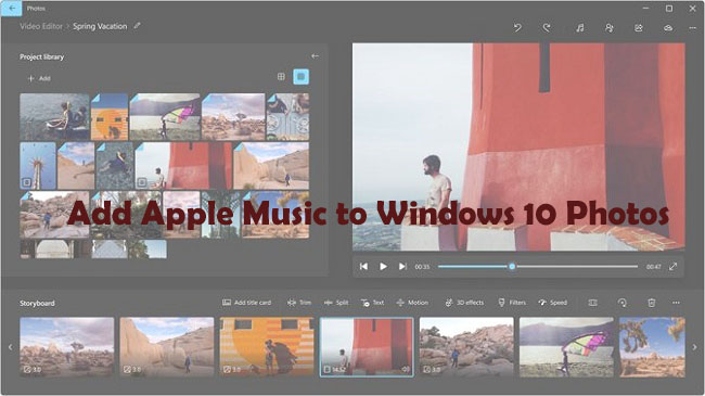 add apple music to windows 10 photos