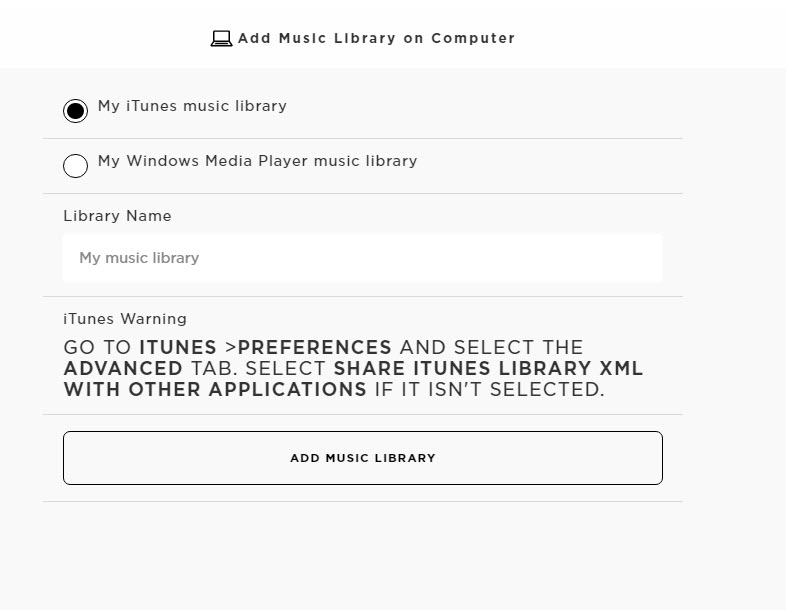 add apple music library