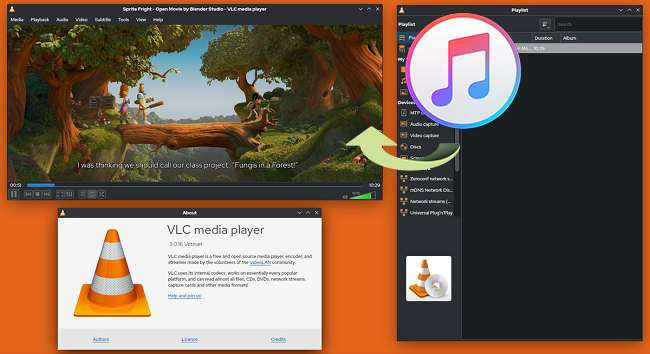 play apple music on vlc