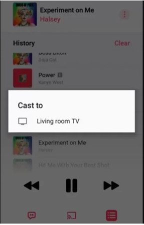 transmitir apple music a android tv via cast