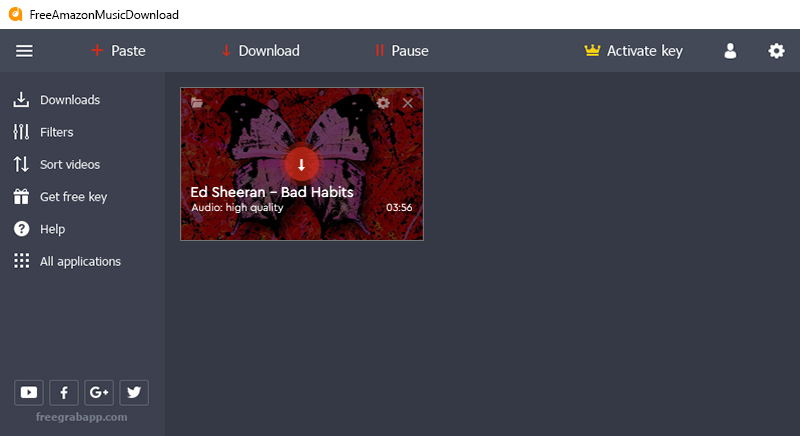grabar amazon music con freegrabapp amazon music downloader