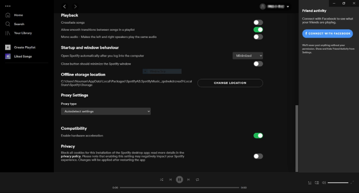 en que carpeta se guardan las canciones de spotify en pc