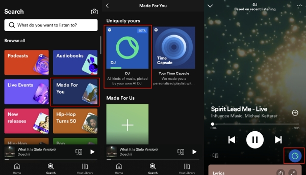 usar spotify ai dj