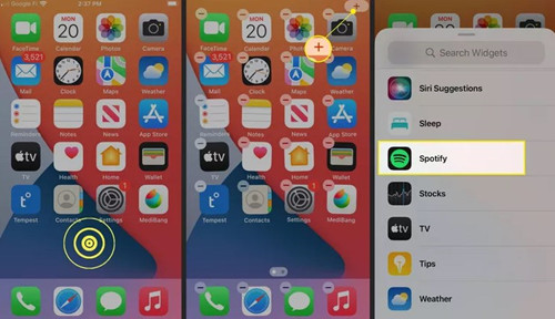 spotify widget en iphone