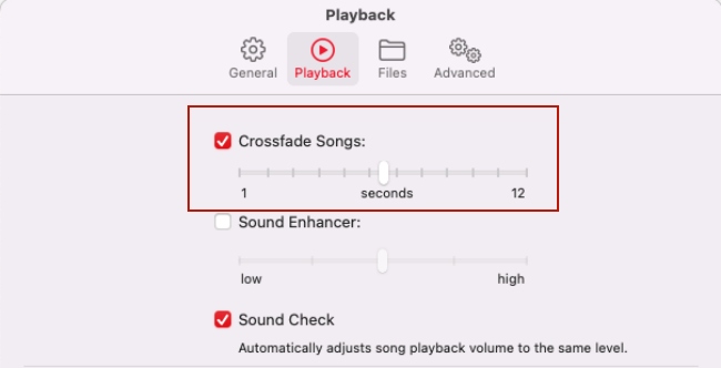 open apple music crossfade on mac