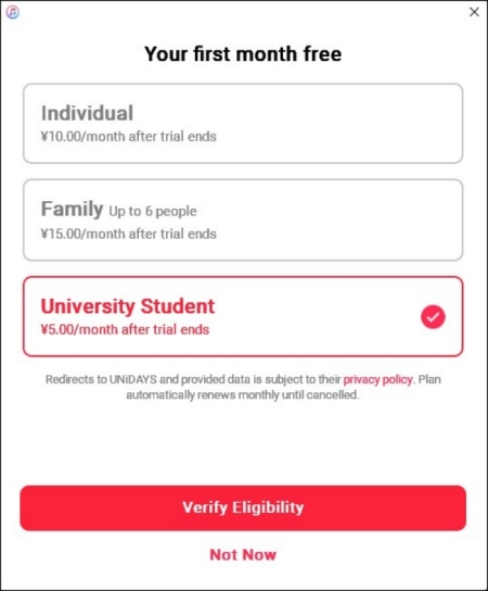 how to use student email for apple music