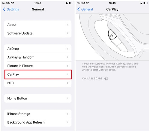 enable carplay on iphone