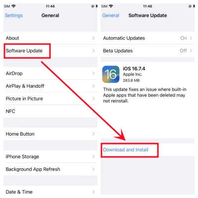 upgrade iphone system